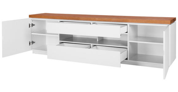 LOWBOARD in 200/56/40 cm - Eichefarben/Weiß, MODERN, Holz/Holzwerkstoff (200/56/40cm) - Carryhome