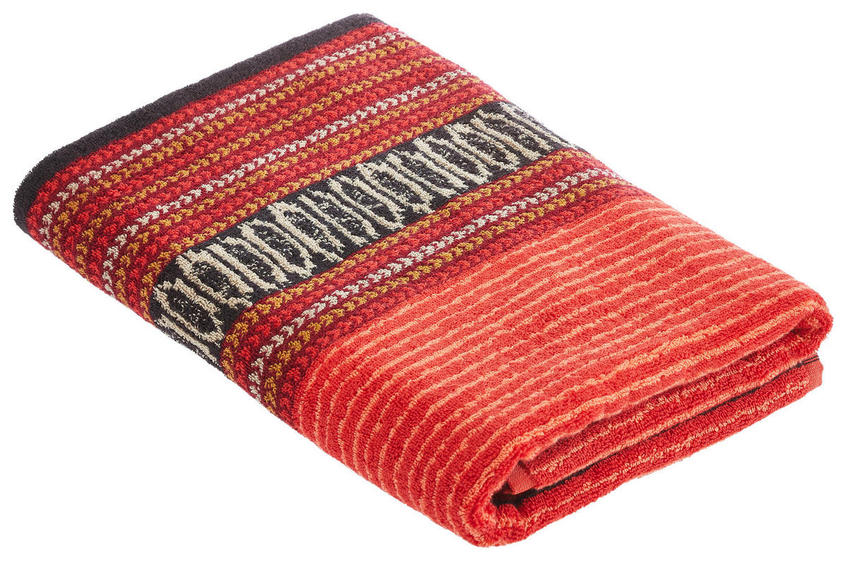 DUSCHTUCH Roccaraso 70/140 cm  - Rot, Basics, Textil (70/140cm) - Bassetti