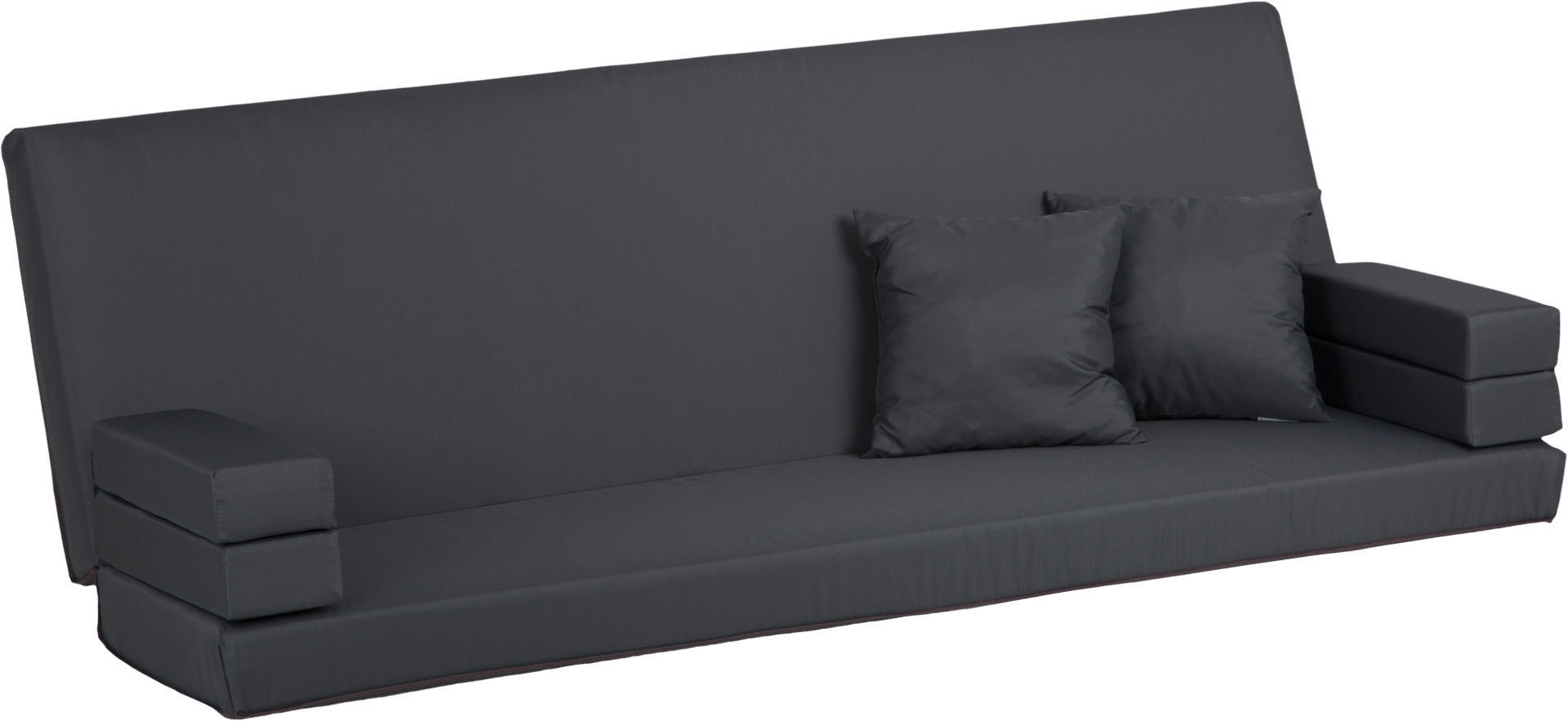 Kissenset-Hollywoodschaukel  - Anthrazit, Basics, Textil (183/57/10cm) - Gardenson