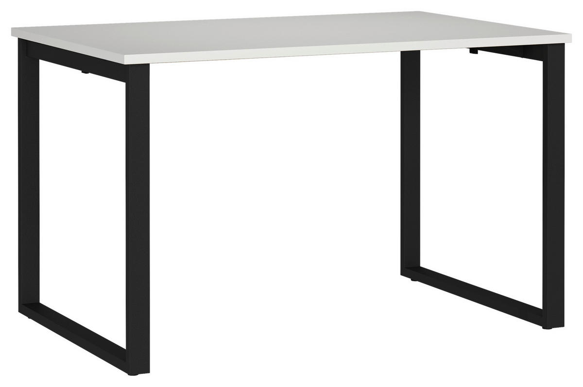 SCHREIBTISCH 120/80/75 cm  in Schwarz, Hellgrau  - Hellgrau/Schwarz, MODERN, Holzwerkstoff/Metall (120/80/75cm) - Novel