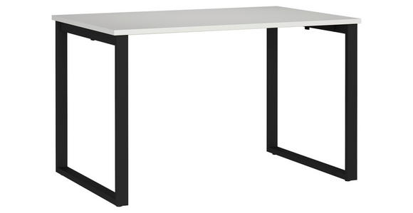 SCHREIBTISCH 120/80/75 cm  in Schwarz, Hellgrau  - Hellgrau/Schwarz, MODERN, Holzwerkstoff/Metall (120/80/75cm) - Novel