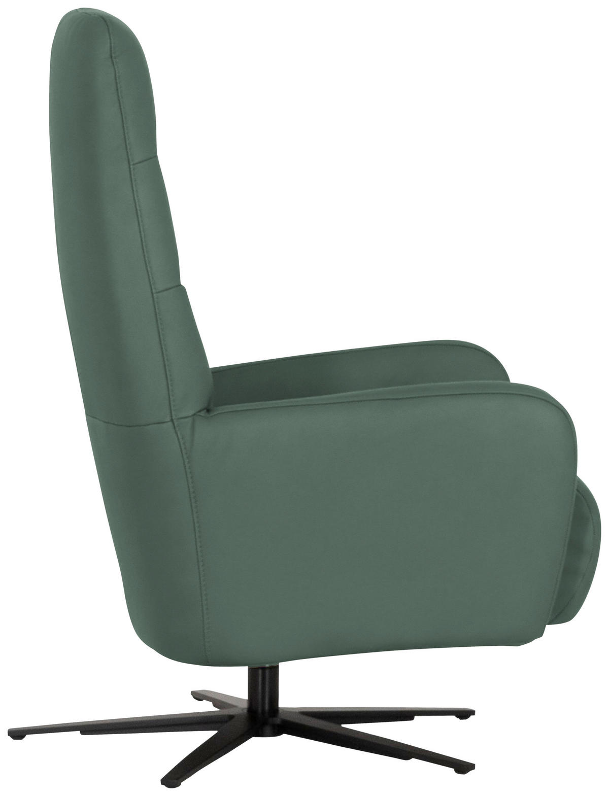 RELAXSESSEL Leder Opal  - Opal/Schwarz, Modern, Leder/Metall (66/110/83cm) - Joop!