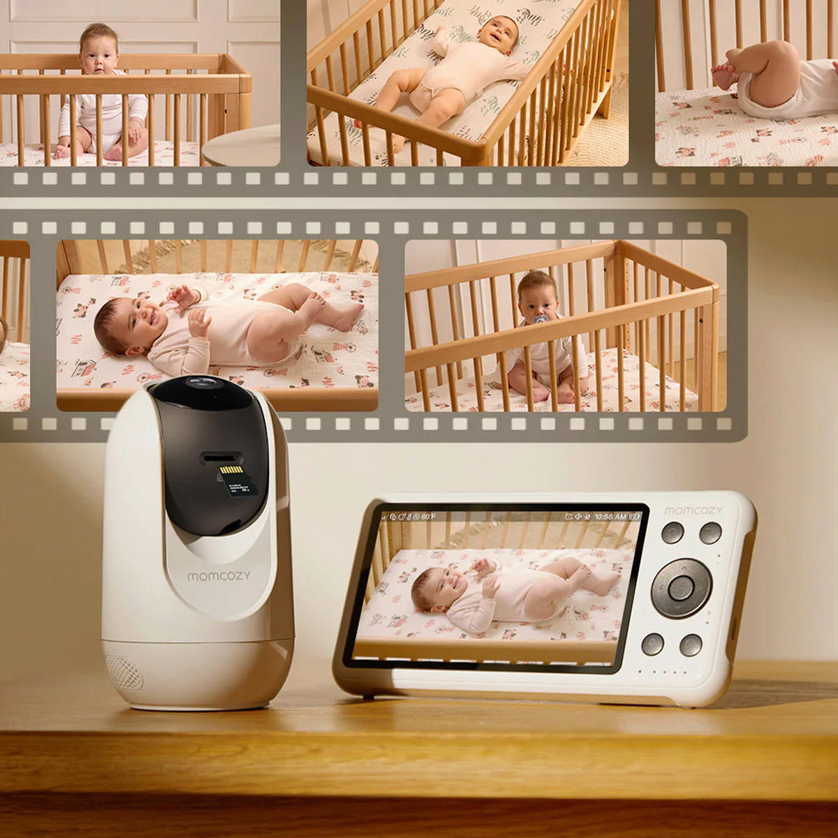 BABYPHONE-ZUSATZKAMERA 150 m  - Weiß, Basics, Kunststoff (15/15/8cm) - Momcozy