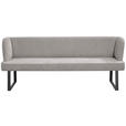 SITZBANK 185/91/66 cm Webstoff Schwarz, Cappuccino  - Schwarz/Cappuccino, Design, Textil/Metall (185/91/66cm) - Novel