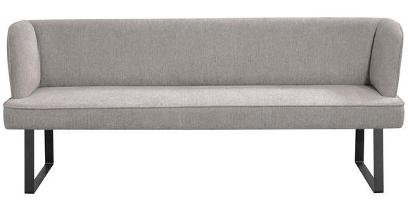 SITZBANK 185/91/66 cm Webstoff Schwarz, Cappuccino - Schwarz/Cappuccino, Design, Textil/Metall (185/91/66cm) - Novel
