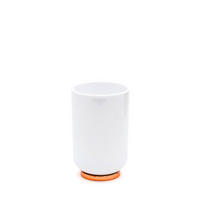 ZAHNPUTZBECHER Kunststoff  - Weiss/Kupferfarben, Basics, Kunststoff (7,1/11,1/7,1cm) - Sadena