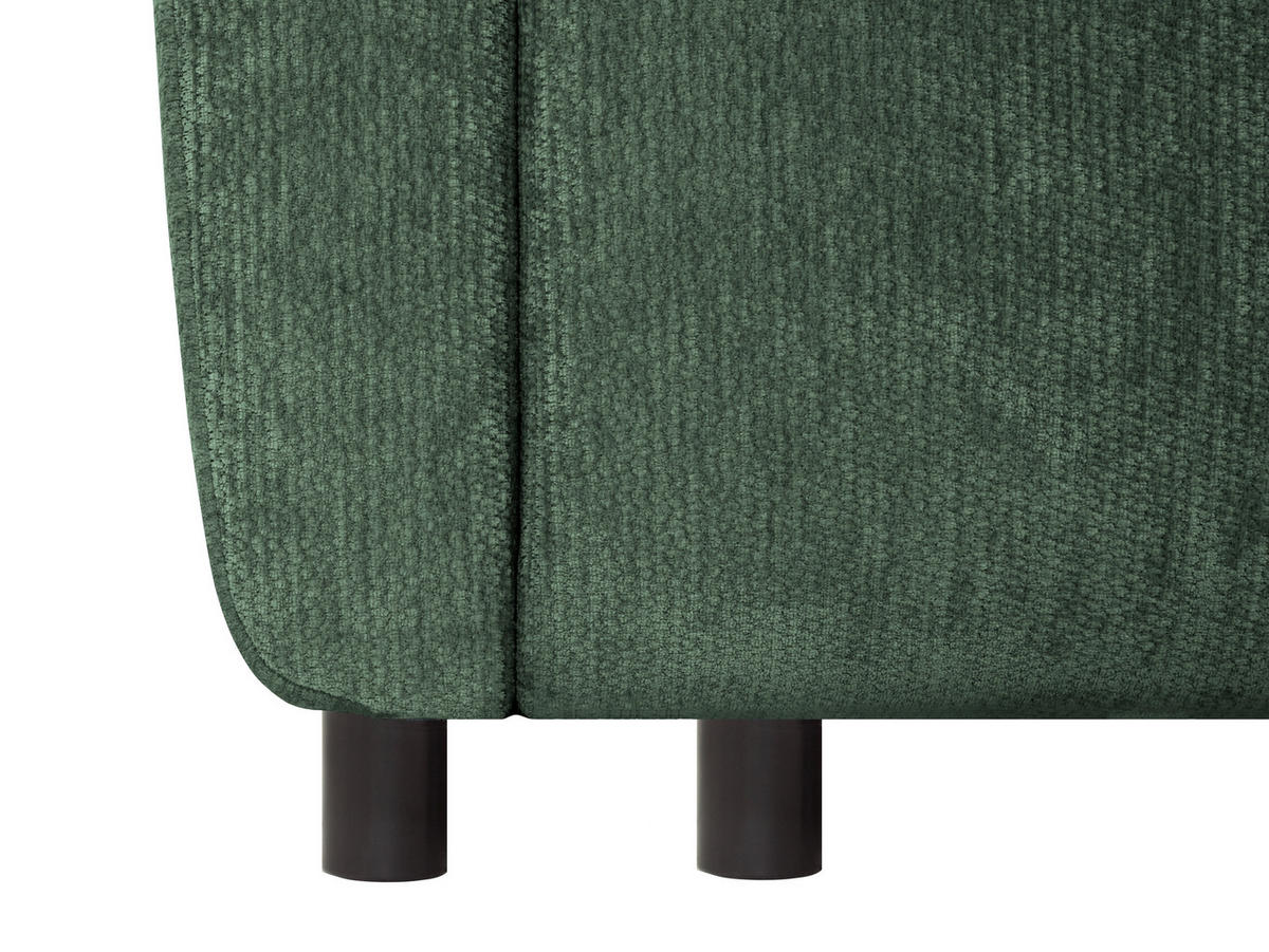 SCHLAFSOFA  in Chenille Waldgrün  - Waldgrün/Schwarz, KONVENTIONELL, Kunststoff/Textil (161/90/108cm) - Carryhome