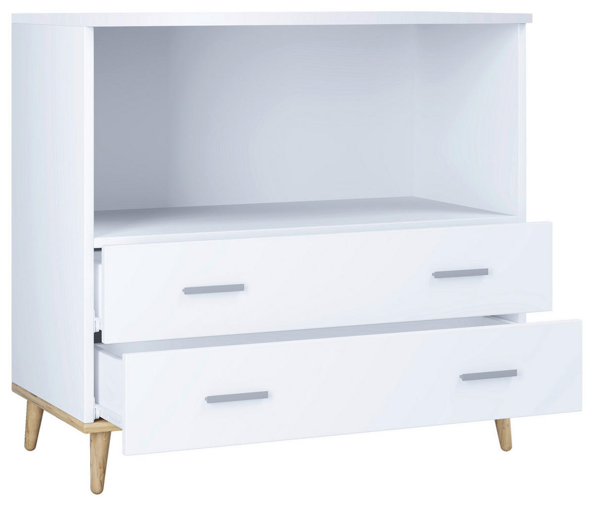 WICKELKOMMODE VCM LANDOS Weiß, Honigeiche  - Honigeiche/Weiß, MODERN, Holzwerkstoff/Kunststoff (60/93/49cm) - MID.YOU