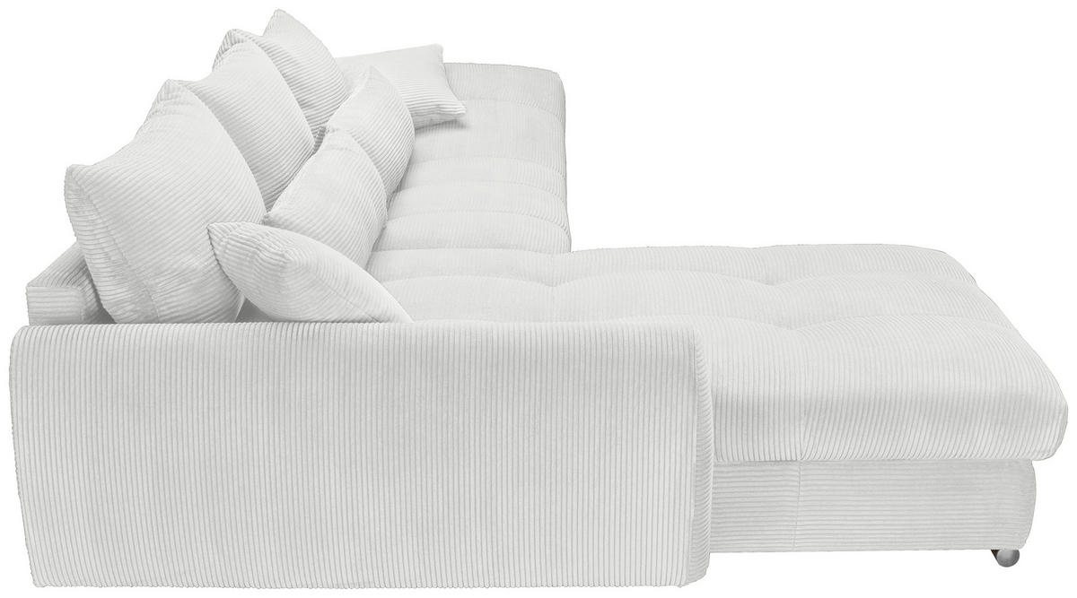 ECKSOFA Naturfarben Cord  - Chromfarben/Naturfarben, KONVENTIONELL, Textil/Metall (225/335cm) - Carryhome