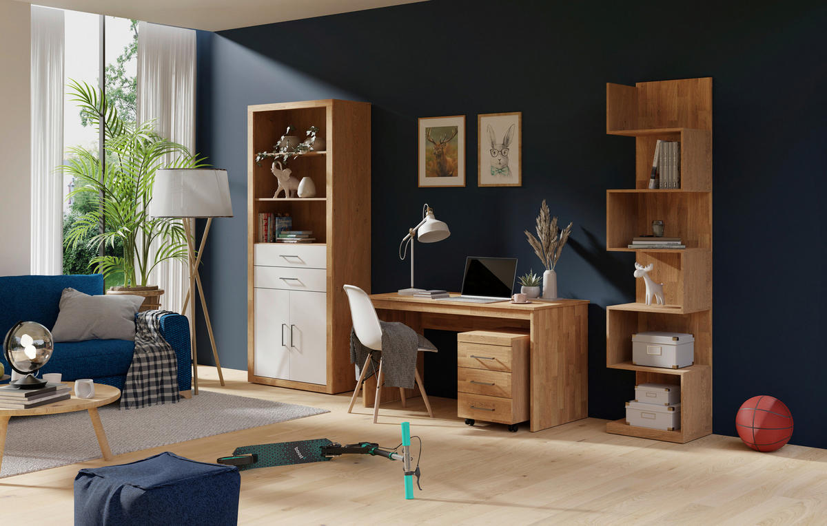 SCHREIBTISCH 160/65/75 cm  in Eichefarben  - Eichefarben, Natur, Holz (160/65/75cm) - Linea Natura