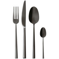 BESTECKSET 24-teilig   - Schwarz, Basics, Metall - Sambonet