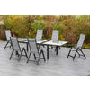 GARTENTISCH 150-220/90/75 cm Metall, Glas rechteckig  - Graphitfarben/Grau, KONVENTIONELL, Glas/Metall (150-220/90/75cm) - Gardenson