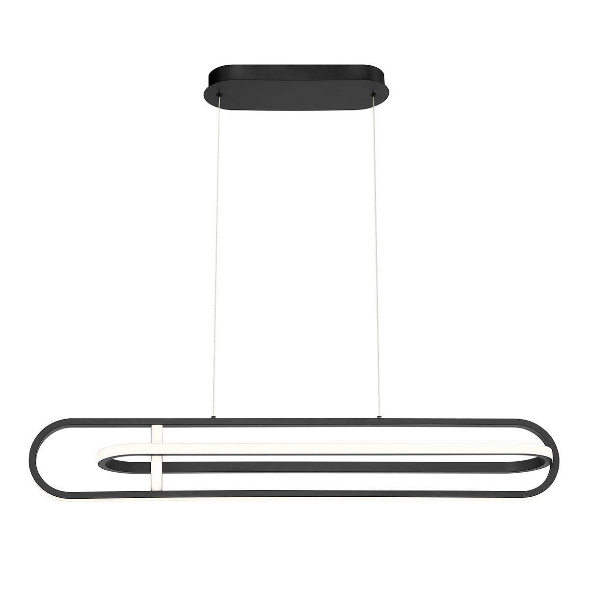LED-HÄNGELEUCHTE 107,1/44,9/16,7 cm    - Schwarz, Design, Kunststoff/Metall (107,1/44,9/16,7cm) - Elstead Lighting