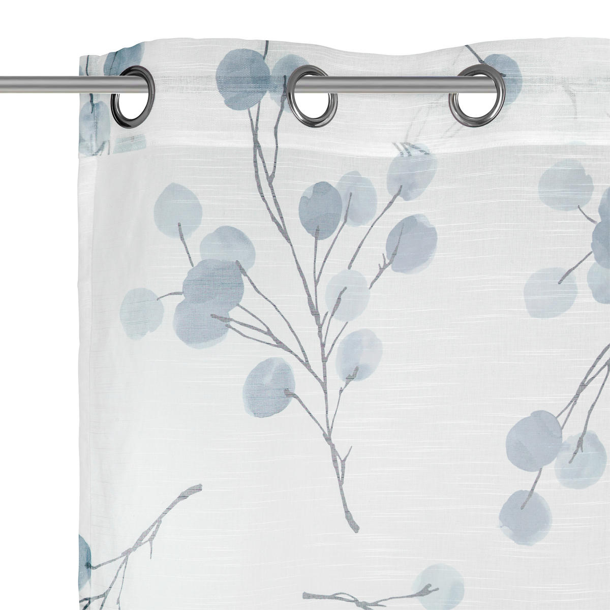 Perdea Cu Inele Tip Capsă semitransparent  - albastru, Konventionell, textil (135/245cm) - Esposa