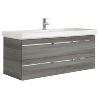 WASCHTISCHKOMBI 123 cm  - Chromfarben/Graphitfarben, KONVENTIONELL, Holzwerkstoff/Stein (123cm) - Pelipal