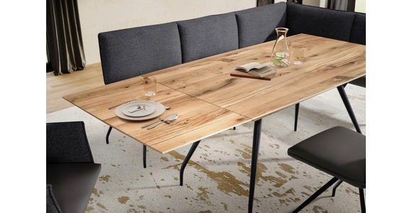 ECKBANK 225/165 cm in Anthrazit - Anthrazit/Schwarz, Design, Textil/Metall (225/165cm) - Moderano