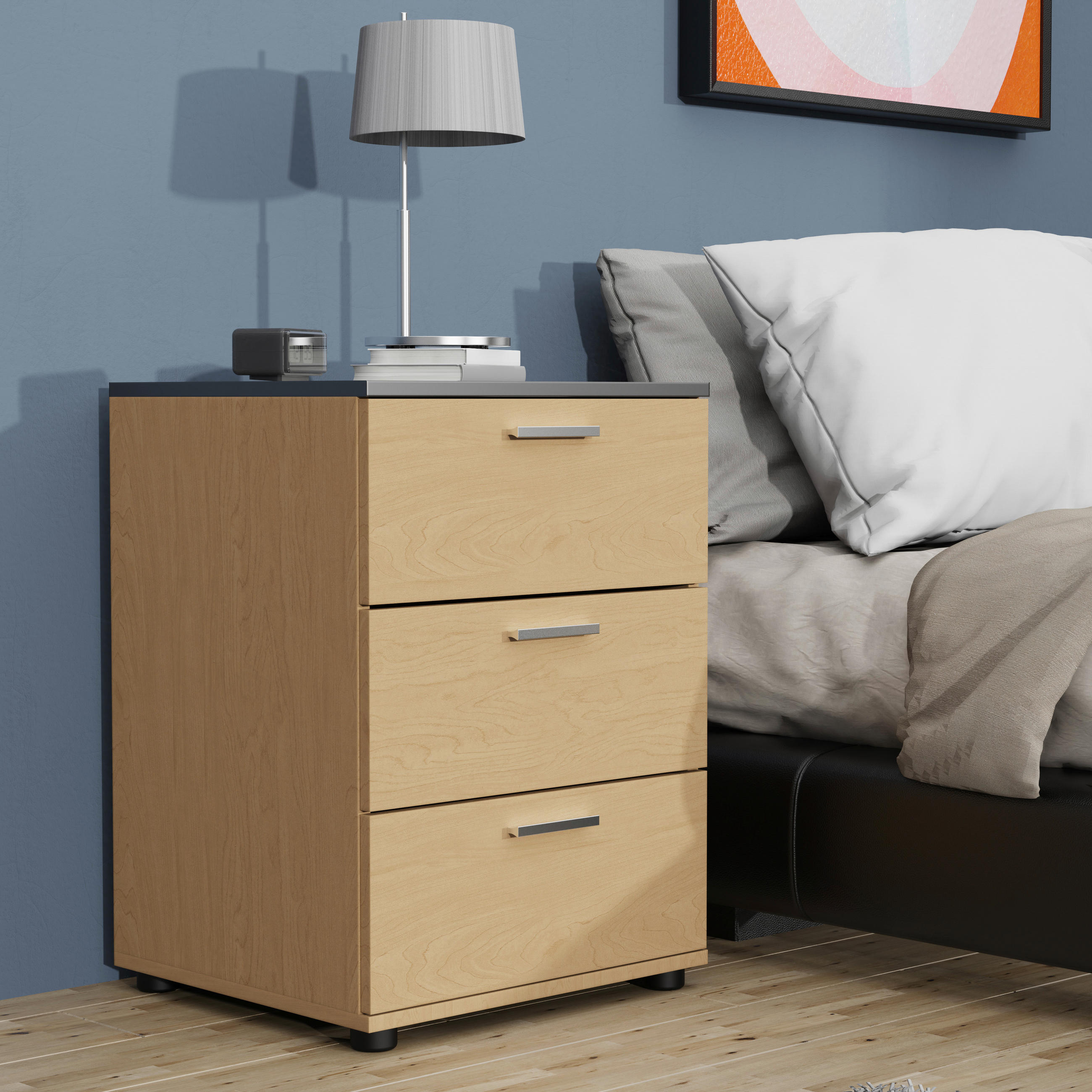 NACHTSCHRANK 46/59/42 cm  - Honigeiche/Eichefarben, MODERN, Holzwerkstoff/Kunststoff (46/59/42cm) - MID.YOU