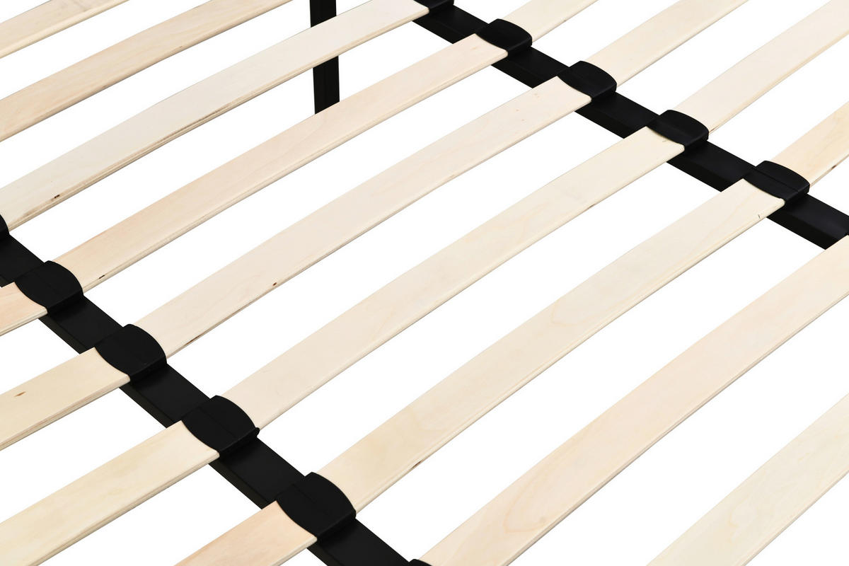 POLSTERBETT 180/200 cm,  in Eichefarben, gepolstertes Kopfteil, Lattenrost,  - Eichefarben/Schwarz, Design, Holz/Textil (180/200cm) - Boxxx