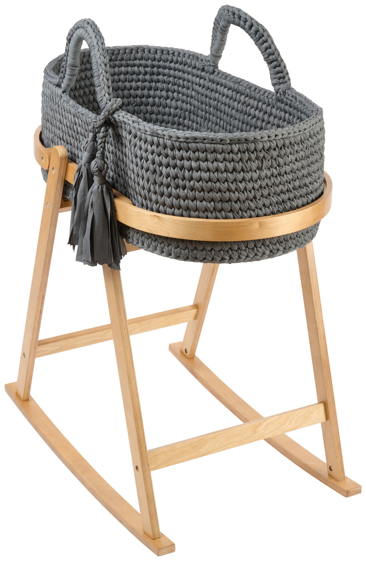 MOJŽIŠOV KOŠÍK - prírodná farba/tmavosivá, Design, kompozitné drevo/textil (81/51/93cm) - Jimmylee