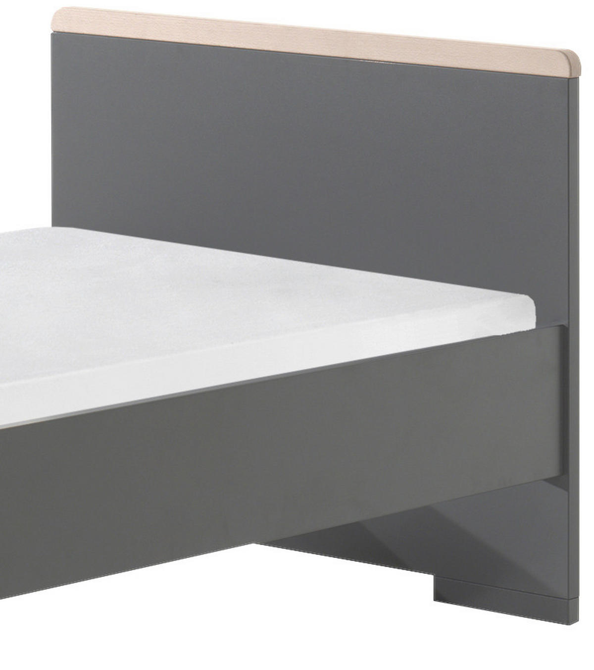 BETT 90/200 cm  in Anthrazit  - Anthrazit, MODERN, Holzwerkstoff (90/200cm) - MID.YOU
