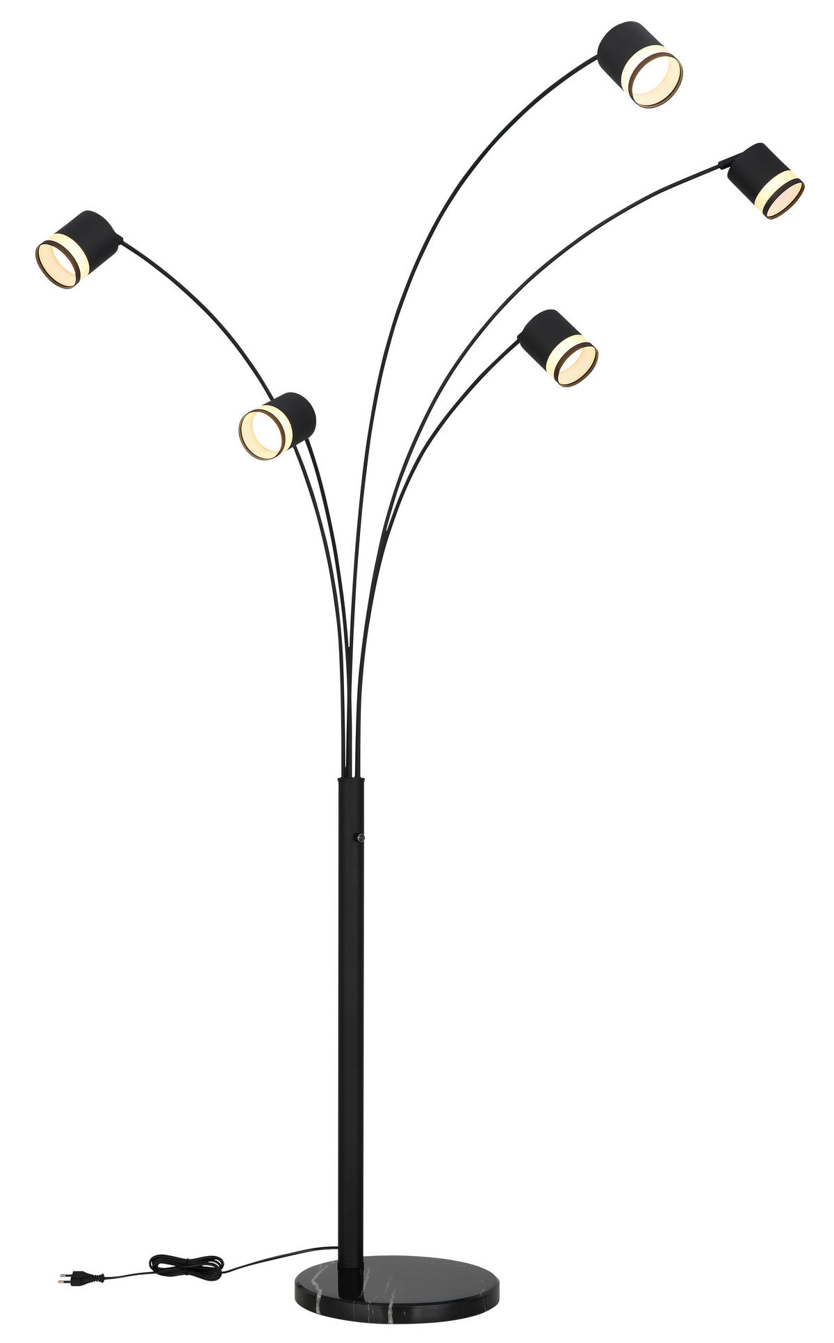 STOJEČA LED-SVETILKA  LUCERO //3000 K// - črna/bela, Design, kovina/umetna masa (110/70/195cm) - Globo