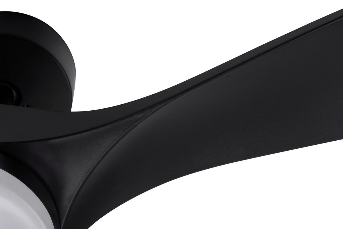 DECKENVENTILATOR - Schwarz, Basics, Kunststoff/Metall (132/3,5cm) - Mican