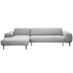 ECKSOFA in Chenille Silberfarben  167/311 cm  - Silberfarben/Schwarz, Design, Textil/Metall (167/311cm) - Xora