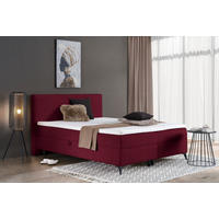 BOXBETT 180/200 cm  in Rot  - Rot/Schwarz, Design, Holz/Holzwerkstoff (180/200cm) - Xora