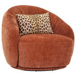 DESIGNSESSEL in Flachgewebe Kupferfarben  - Schwarz/Kupferfarben, Design, Textil/Metall (101/79/96cm) - Landscape