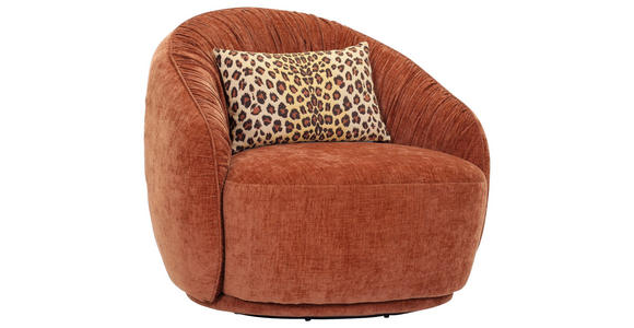 DESIGNSESSEL in Flachgewebe Kupferfarben  - Schwarz/Kupferfarben, Design, Textil/Metall (101/79/96cm) - Landscape