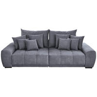 BIGSOFA Flachgewebe Dunkelgrau  - Dunkelgrau/Schwarz, KONVENTIONELL, Holz/Textil (280/67/120cm) - Carryhome