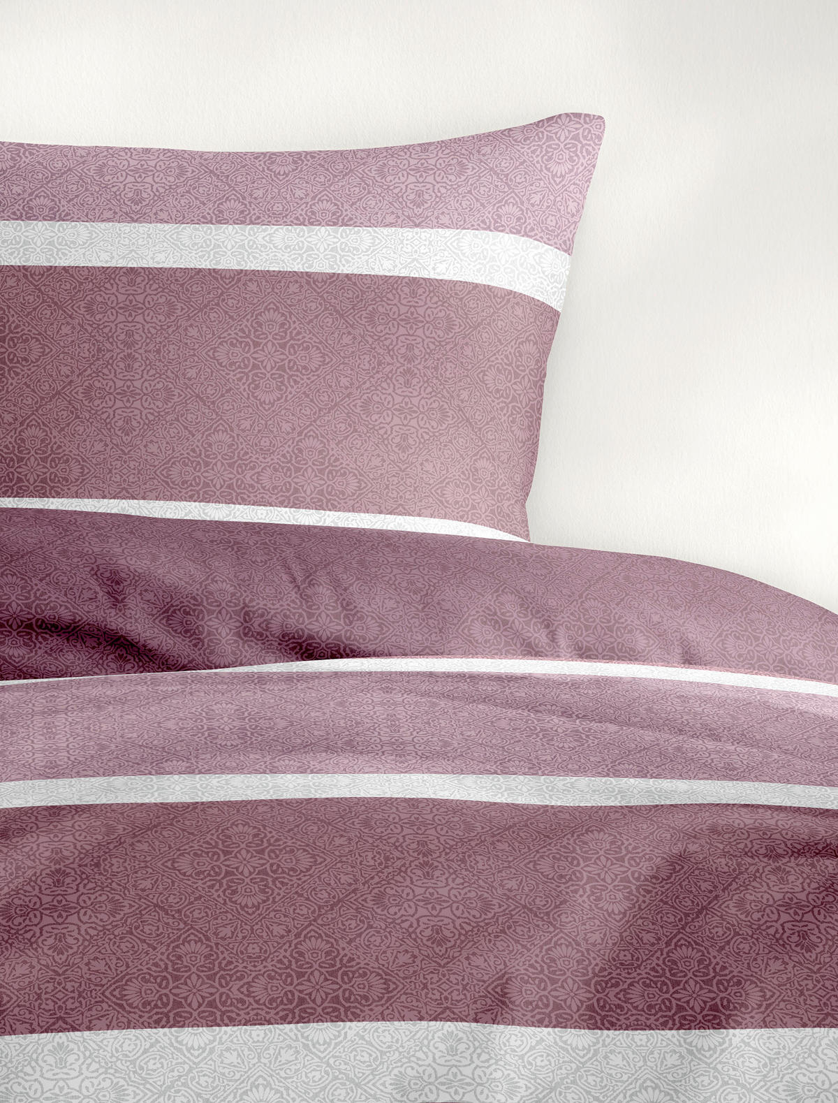 BETTWÄSCHE 2-teilig Makosatin 135/200 cm  - Rot, Design, Textil (135/200cm) - Bierbaum