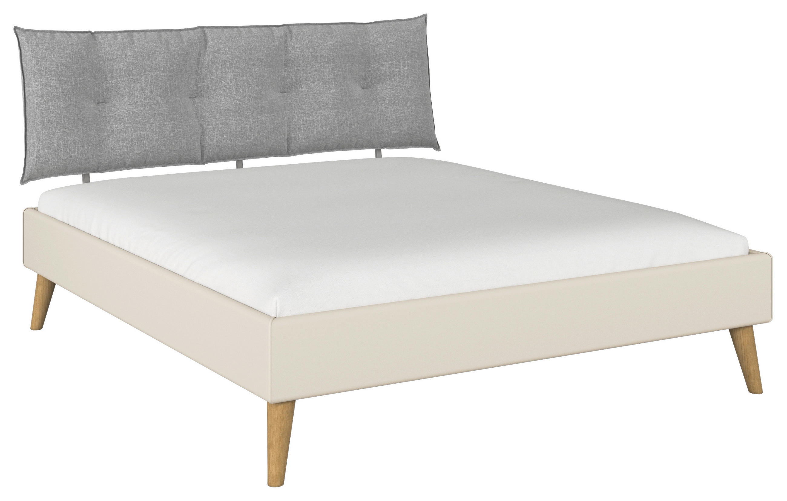 BETT 180/200 cm,  in Champagner,  - Wildeiche/Champagner, Design, Holz/Textil (180/200cm) - Carryhome