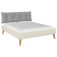 BETT 180/200 cm,  in Champagner,  - Wildeiche/Champagner, Design, Holz/Textil (180/200cm) - Carryhome