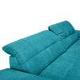 ECKSOFA in Mikrofaser Türkis  - Türkis/Chromfarben, Design, Textil/Metall (265/180cm) - Carryhome