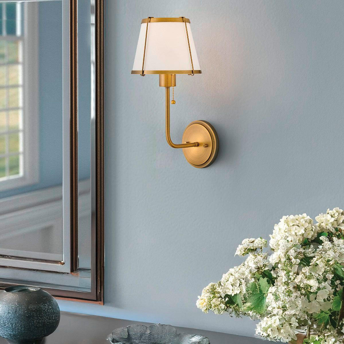 VÄGGLAMPA Clarke   - pärlemor/guldfärgad, Klassisk, metall (40/18,4/22,2cm)