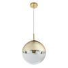 HÄNGELEUCHTE 25/120 cm    - Transparent/Goldfarben, Design, Glas/Metall (25/120cm) - Globo