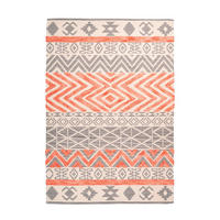 FLACHWEBETEPPICH 160/230 cm Grau, Koralle  - Koralle/Grau, Basics, Textil (160/230cm) - Novel