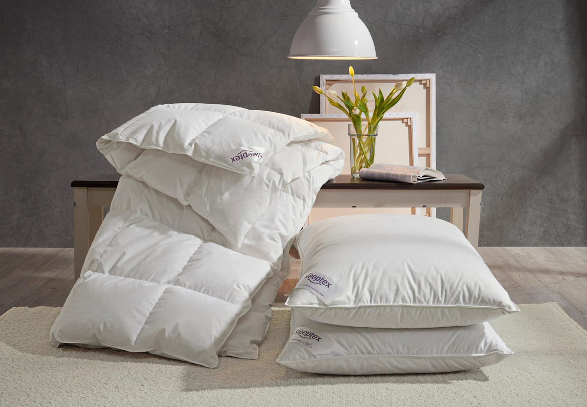CELOROČNÁ PRIKRÝVKA, 140/200 cm, páperie - biela, Basics, textil (140/200cm) - Sleeptex