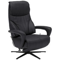 RELAXSESSEL in Leder Anthrazit  - Anthrazit/Schwarz, Design, Leder/Metall (75/106/88cm) - Dieter Knoll