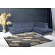 ECKSOFA Blau Webstoff  - Blau/Schwarz, KONVENTIONELL, Textil/Metall (288/225cm) - Carryhome