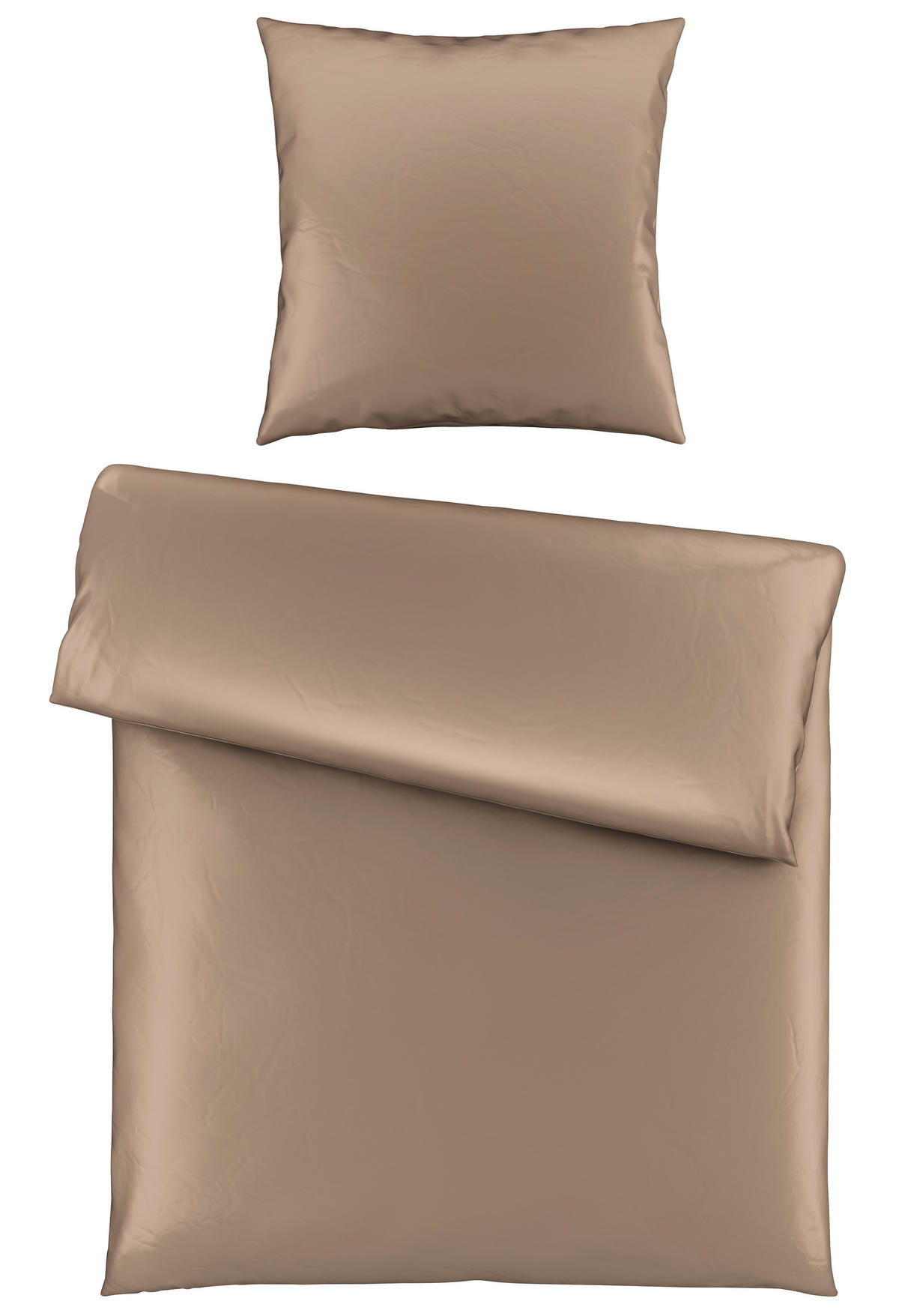 BETTWÄSCHE Satin 135/200 cm  - Beige, Textil (135/200cm) - Novel