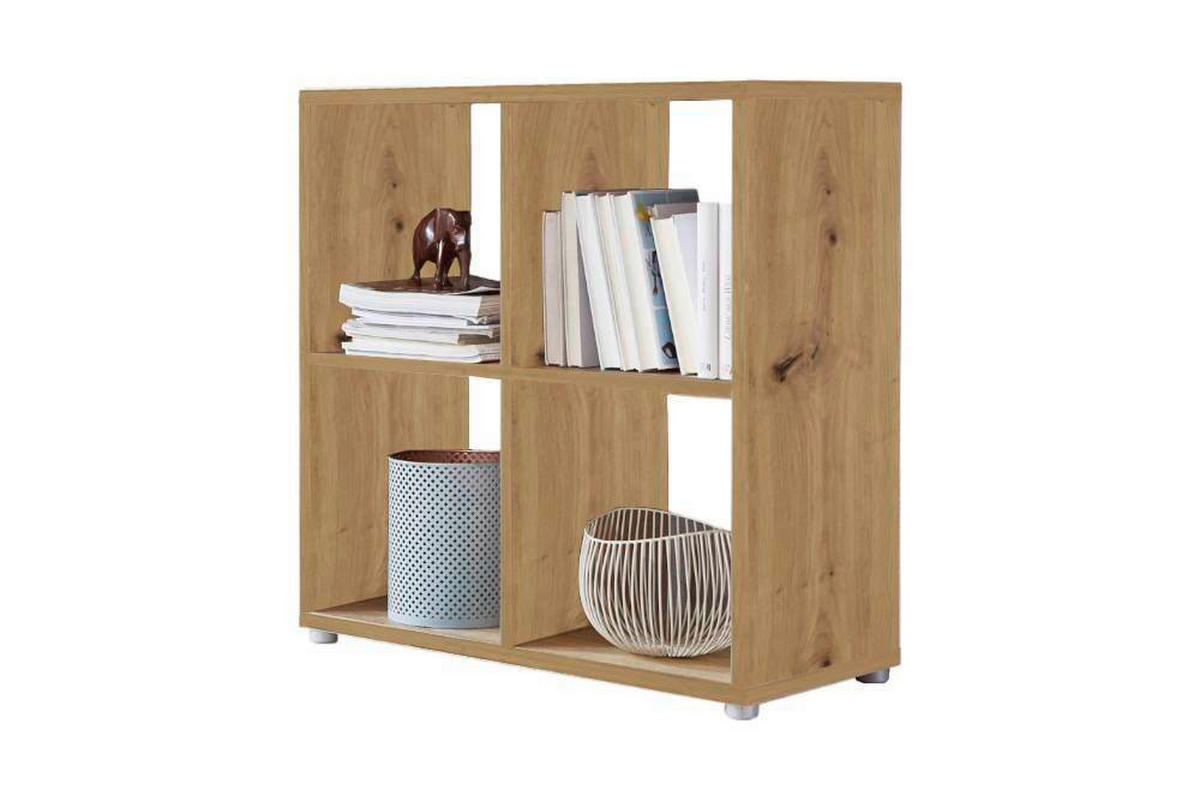 AKTENREGAL 72/74/33 cm  - Silberfarben/Eiche Artisan, MODERN, Holzwerkstoff (72/74/33cm) - MID.YOU