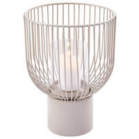 WINDLICHT Beige  - Beige, Basics, Glas/Metall (18/18/25cm) - Boltze Home