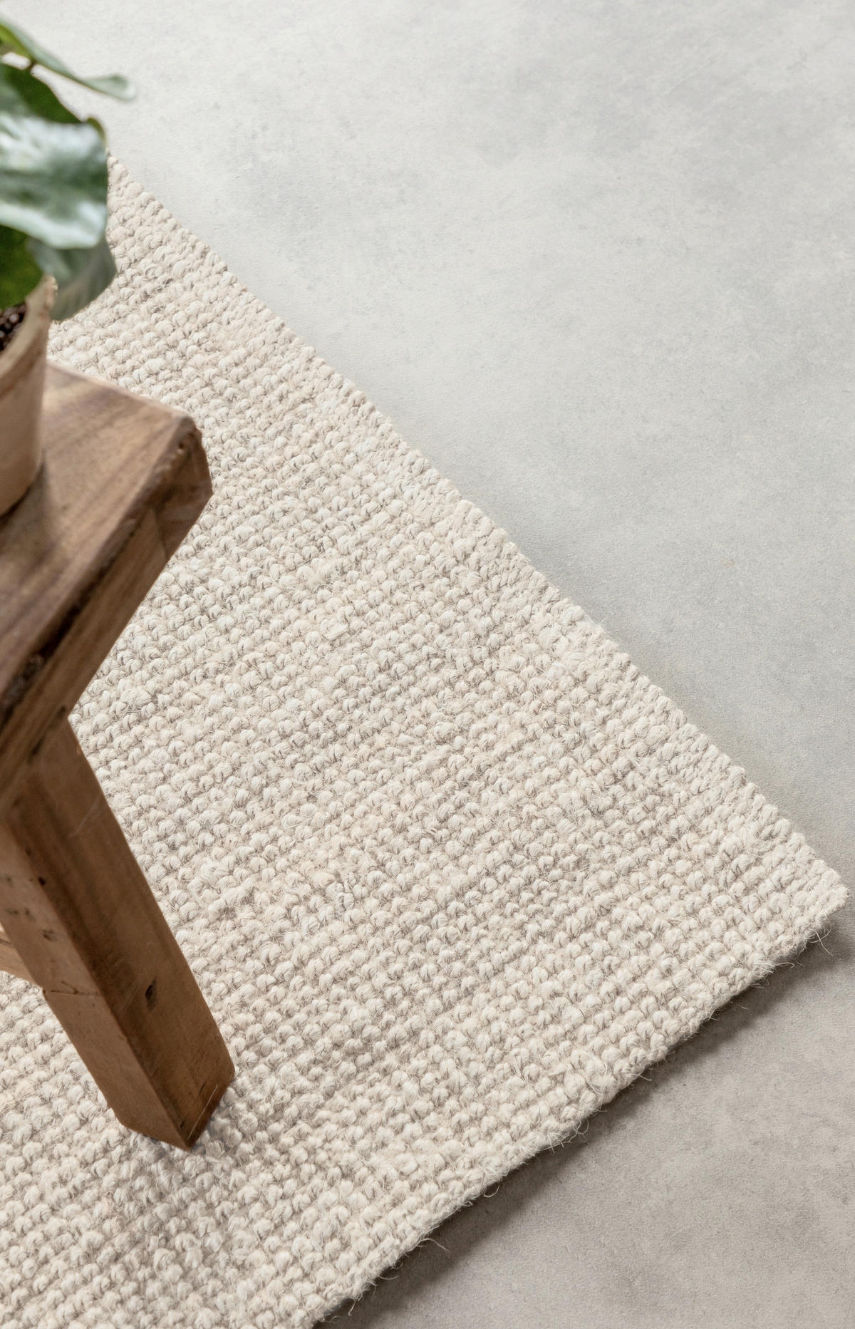 JUTETEPPICH 80/200 cm Bouclé Weiß rechteckig  - Weiß, KONVENTIONELL, Textil (80/200cm) - Hanse Home