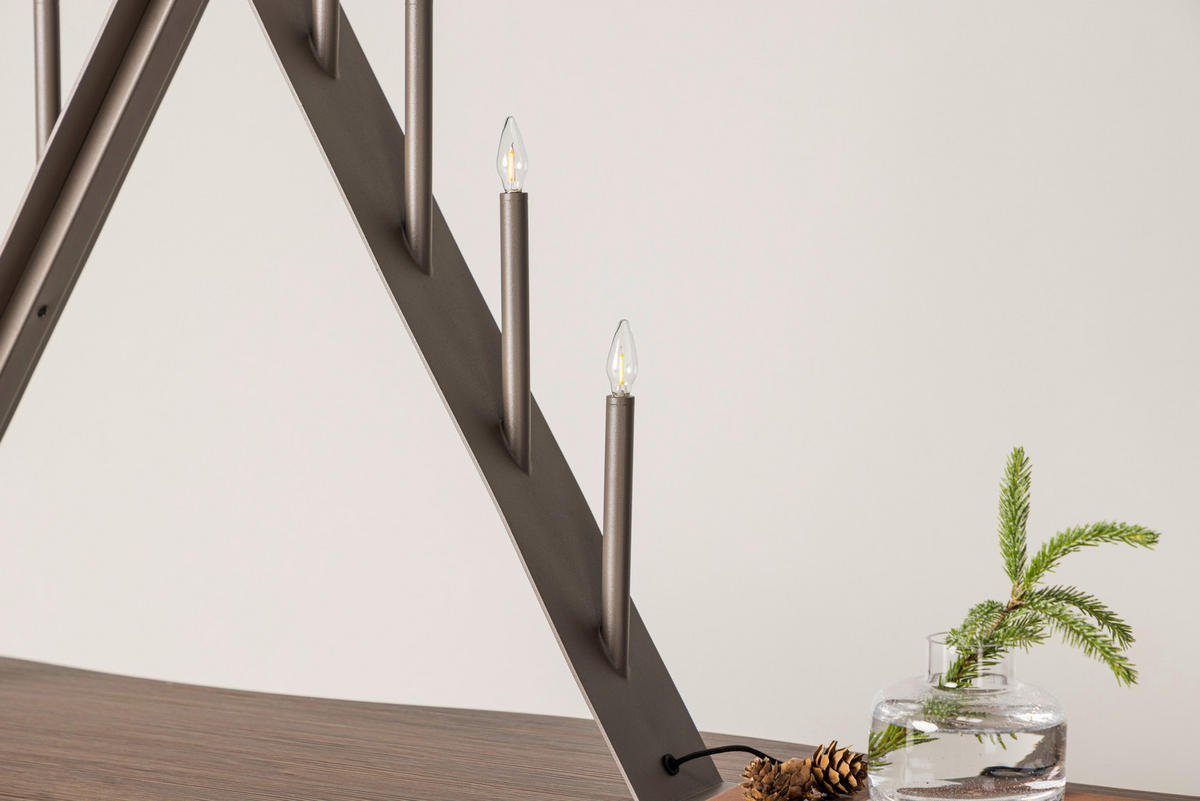 WEIHNACHTSPYRAMIDE  - Braun, Basics, Metall (64/64/9cm) - P & B