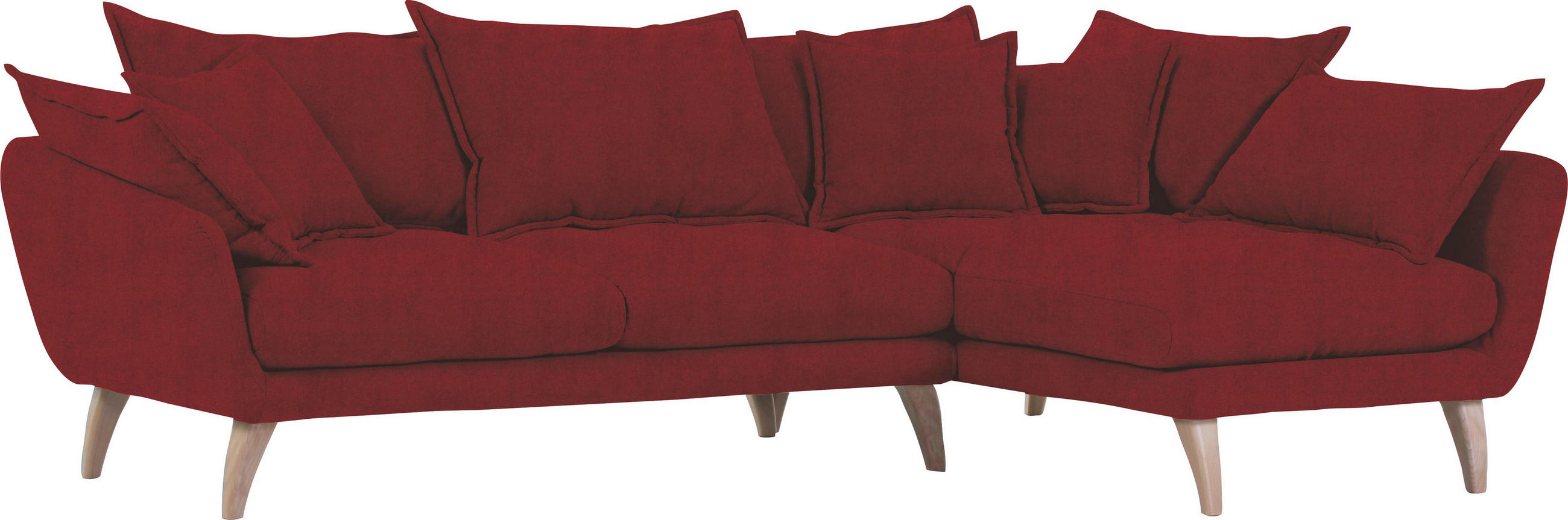 Wohnlandschaft in Textil Rot