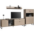 TV-ELEMENT 204/68/50 cm  - Eichefarben/Anthrazit, MODERN, Glas/Holzwerkstoff (204/68/50cm) - Carryhome