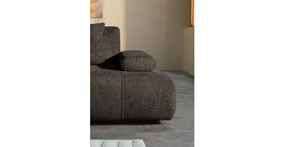 SCHLAFSOFA  in Chenille Anthrazit  - Anthrazit/Schwarz, KONVENTIONELL, Kunststoff/Textil (235-255/80/116-138cm) - Carryhome