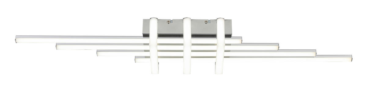 DECKENLEUCHTE    78/14/8 cm  - Chromfarben, Trend, Kunststoff/Metall (78/14/8cm) - Collett's Monde